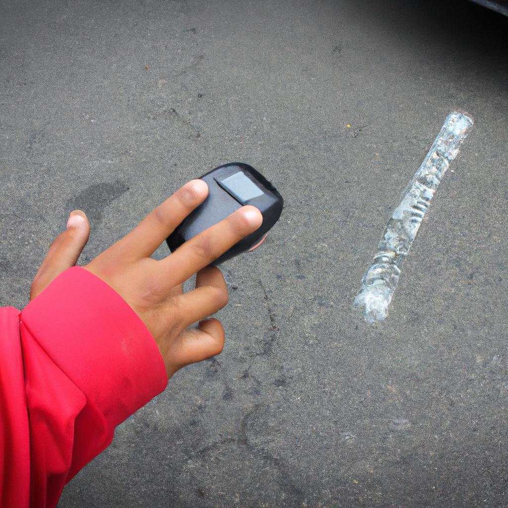 Person using vehicle tracking system