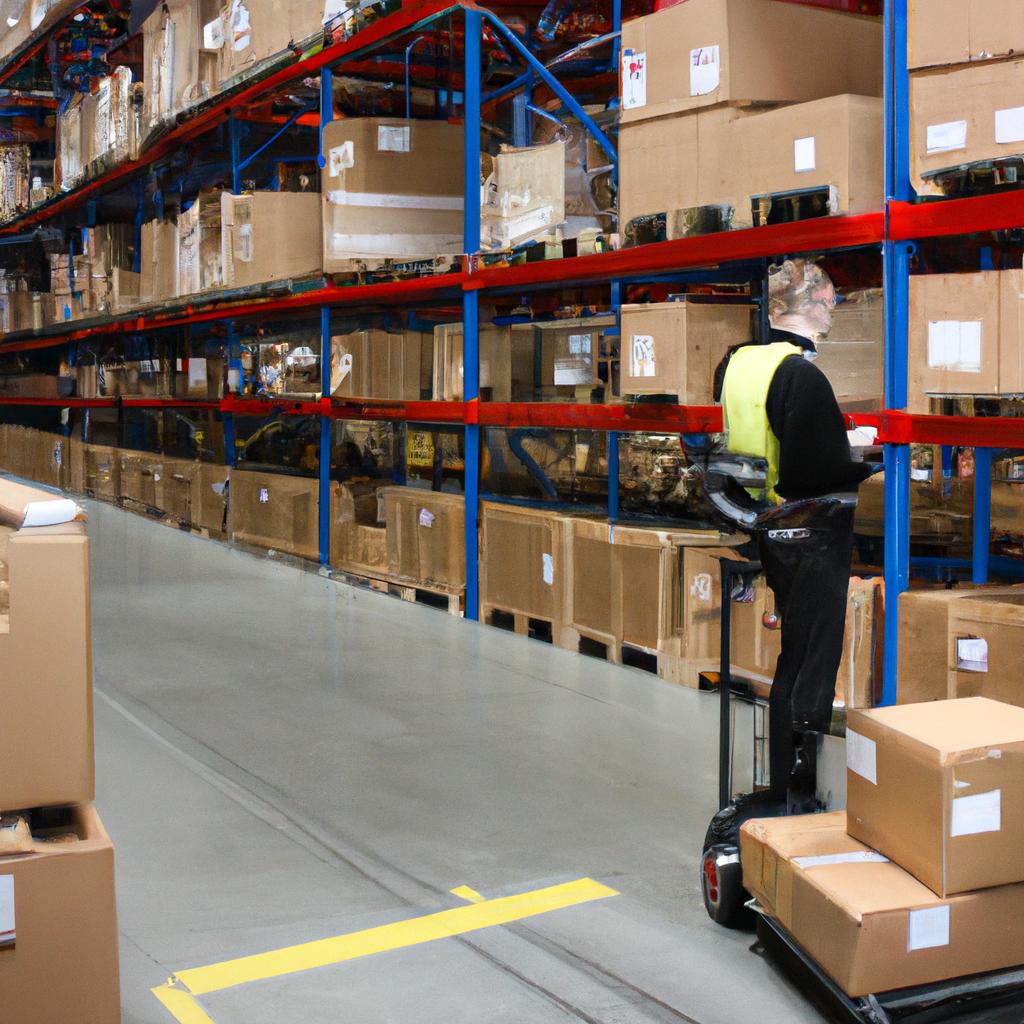 Person managing warehouse operations efficiently